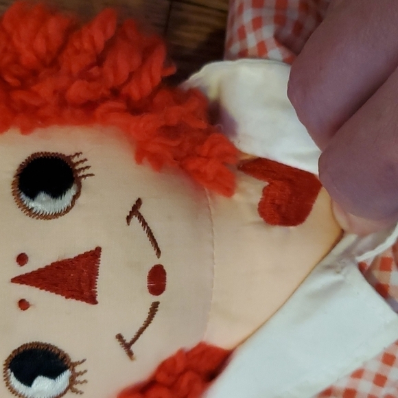 VINTAGE Raggedy Andy Johnny Gruelle 12" Embroidered Doll, Applause # 8457 - Picture 4 of 7